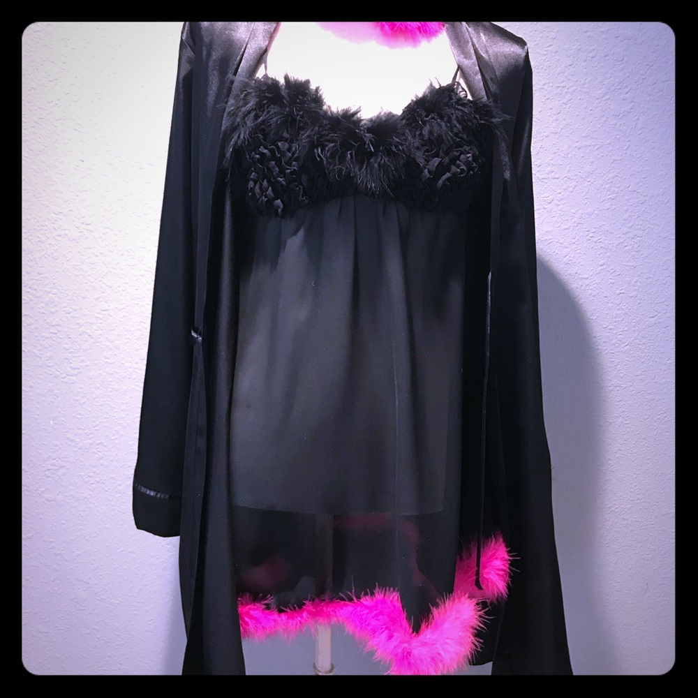 black silk chemise